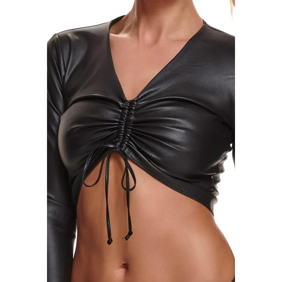 Schwarzes Damen-Top BRAdriana001 von Demoniq Black Rose 2.0 Collection | Fesselliebe.de