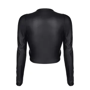 Schwarzes Damen-Top BRAdriana001 von Demoniq Black Rose 2.0 Collection