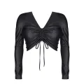Schwarzes Damen-Top BRAdriana001 von Demoniq Black Rose 2.0 Collection