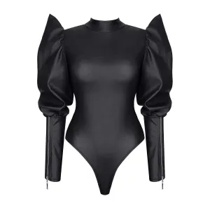 Schwarzer Body BRGiuditta001 von Demoniq Black Rose 2.0 Collection