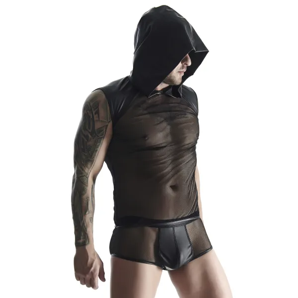 Herren Kapuzenshirt TSH018 schwarz von Regnes Fetish Planet | Fesselliebe.de