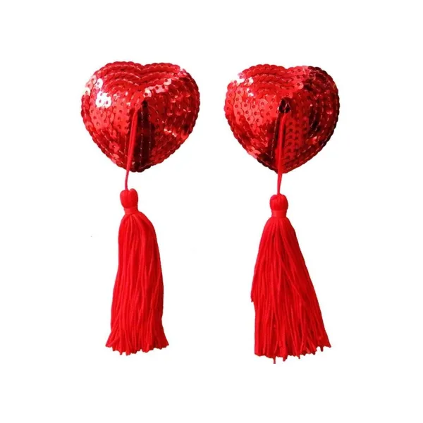 Rote Nipples Cover Heart, selbstklebend, Brustwarzenschmuck von PRovocative | Fesselliebe.de