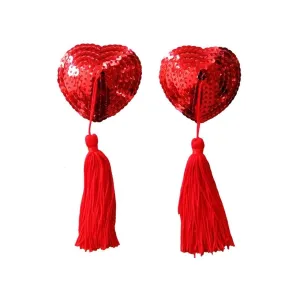 Rote Nipples Cover Heart, selbstklebend, Brustwarzenschmuck von PRovocative