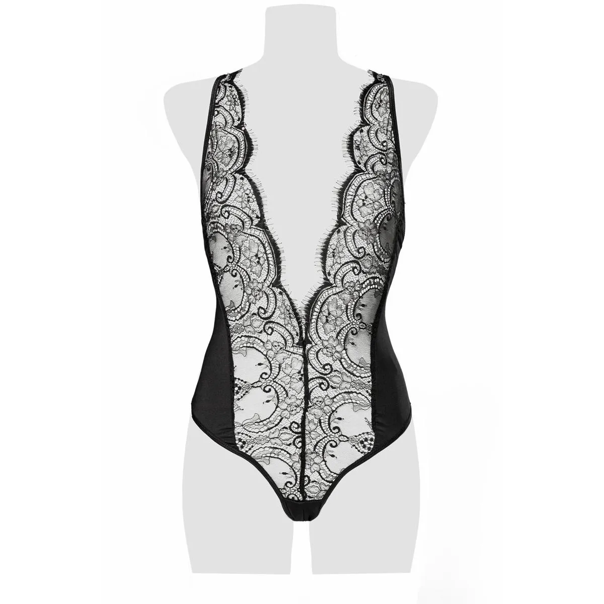 Schwarzer Spitzen Body 15305 von Grey Velvet | Fesselliebe.de