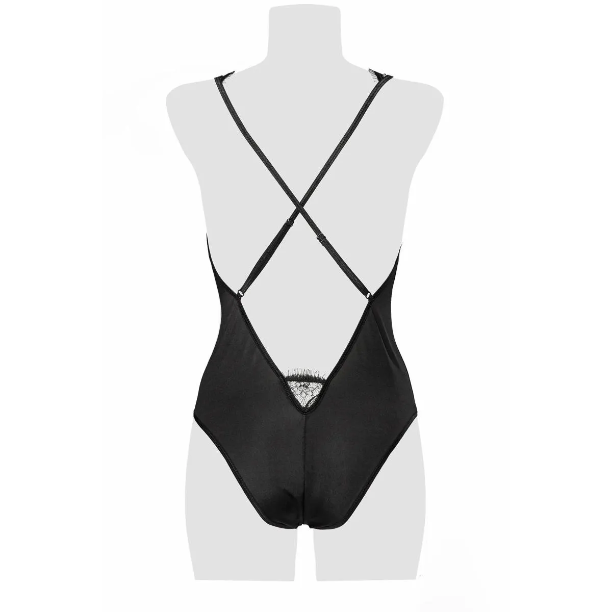 Schwarzer Spitzen Body 15305 von Grey Velvet | Fesselliebe.de