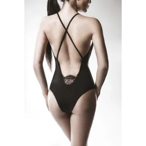 Schwarzer Spitzen Body 15305 von Grey Velvet