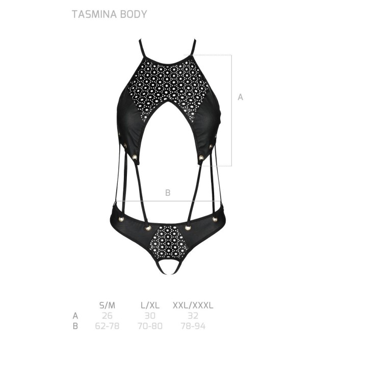 Schwarzer Body ouvert PA596868 von Passion | Fesselliebe.de