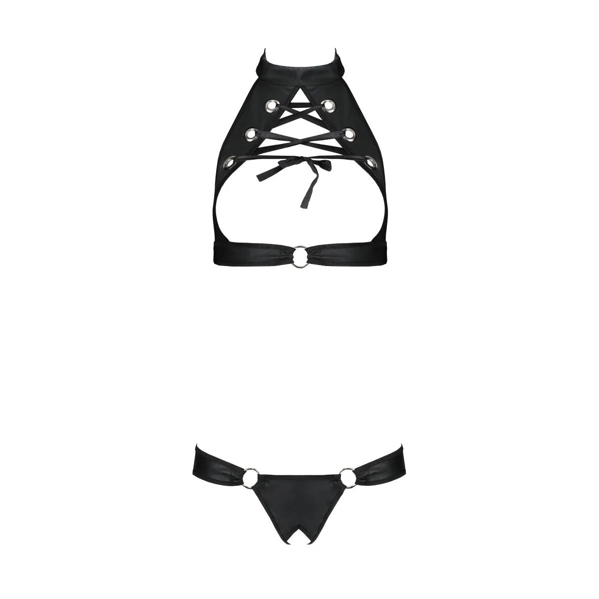 Schwarzer Kunstleder Set PA596231 von Passion | Fesselliebe.de