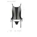 Schwarzes Kunstleder Corset PA596228 von Passion