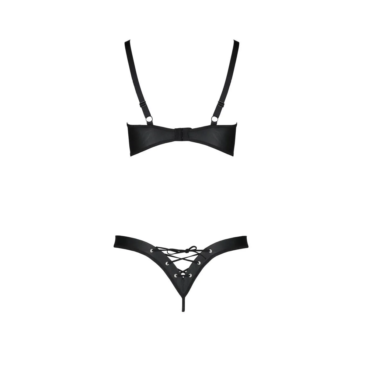 Schwarzer Kunstleder Bikini PA596177 von Passion | Fesselliebe.de