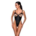 Schwarzer Kunstleder Body PA596183 von Passion
