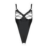 Schwarzer Kunstleder Body PA596183 von Passion | Fesselliebe.de
