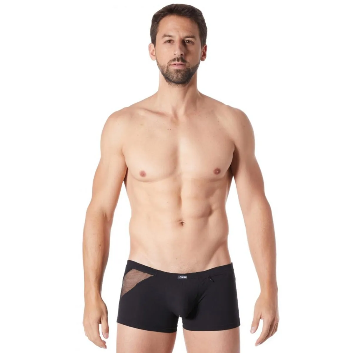 Schwarzer Herren Boxer Shorts 808-67 von Look Me | Fesselliebe.de