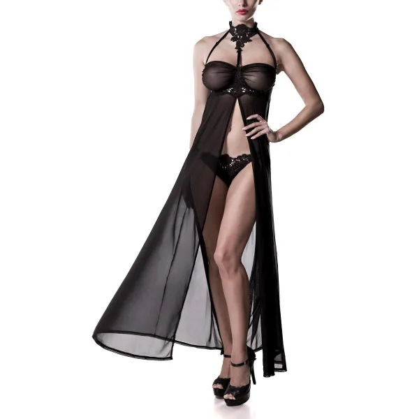 Schwarzes Negligé 20025 von Grey Velvet | Fesselliebe.de