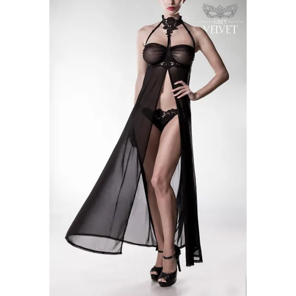 Schwarzes Negligé 20025 von Grey Velvet | Fesselliebe.de