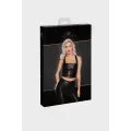 F275 Snake Wetlook Top mit Reißverschluss von Noir Handmade