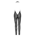 F286 Neckholder Catsuit Leopardenmuster von Noir Handmade