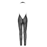 F286 Neckholder Catsuit Leopardenmuster von Noir Handmade | Fesselliebe.de