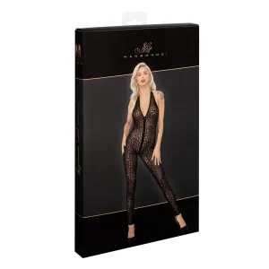 F286 Neckholder Catsuit Leopardenmuster von Noir Handmade
