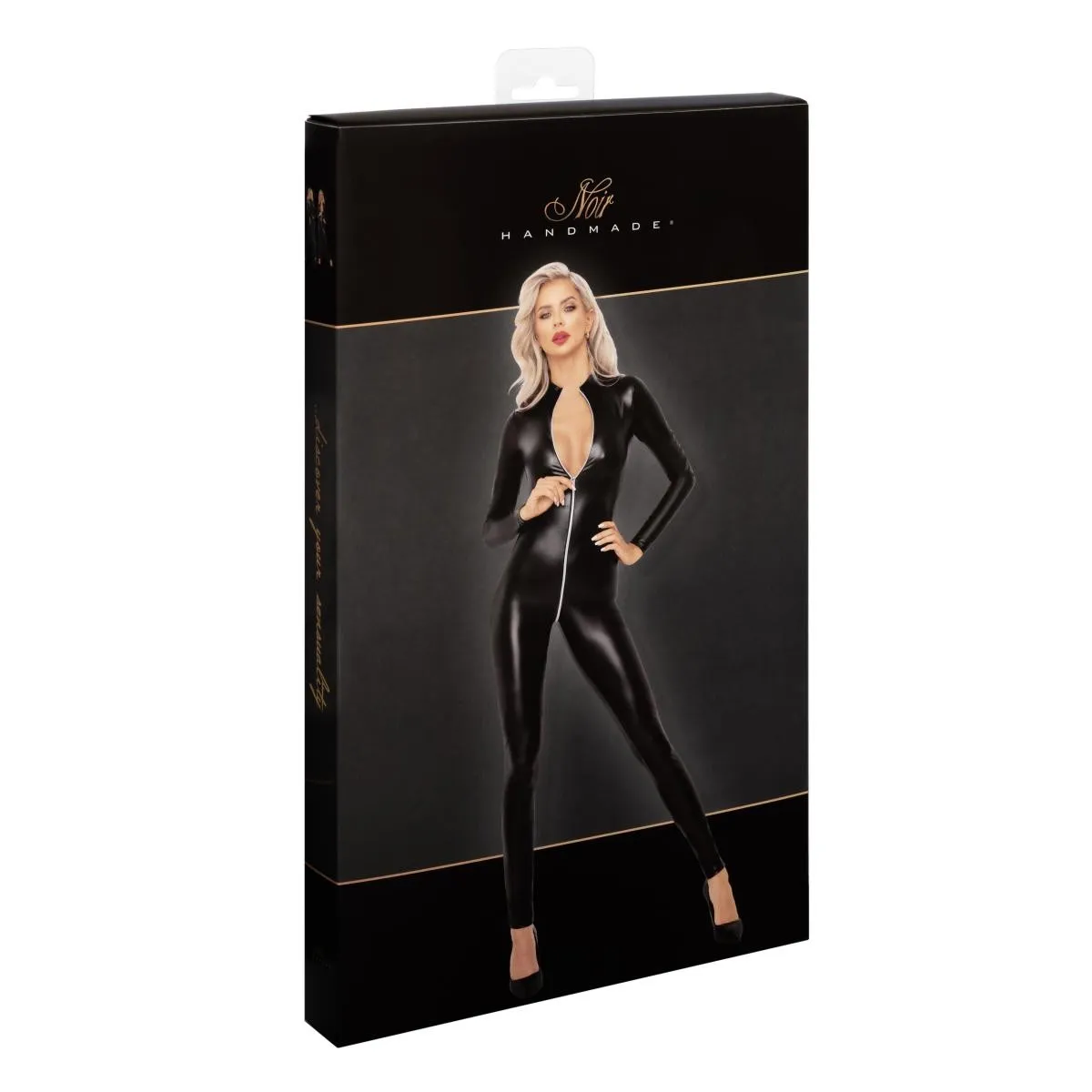 F293 Powerwetlook Catsuit mit Frontreißverschluss von Noir Handmade | Fesselliebe.de