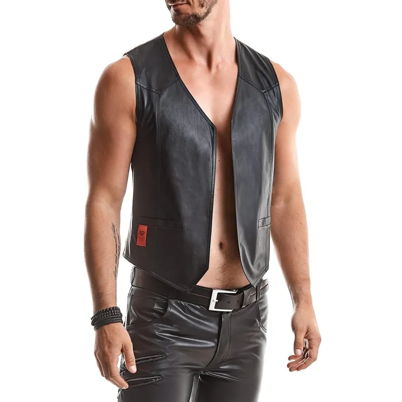 Herren Weste RMOliver001 schwarz von Regnes Fetish Planet | Fesselliebe.de