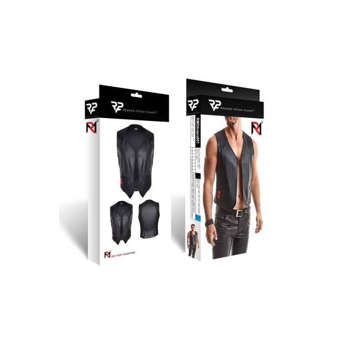 Herren Weste RMOliver001 schwarz von Regnes Fetish Planet | Fesselliebe.de