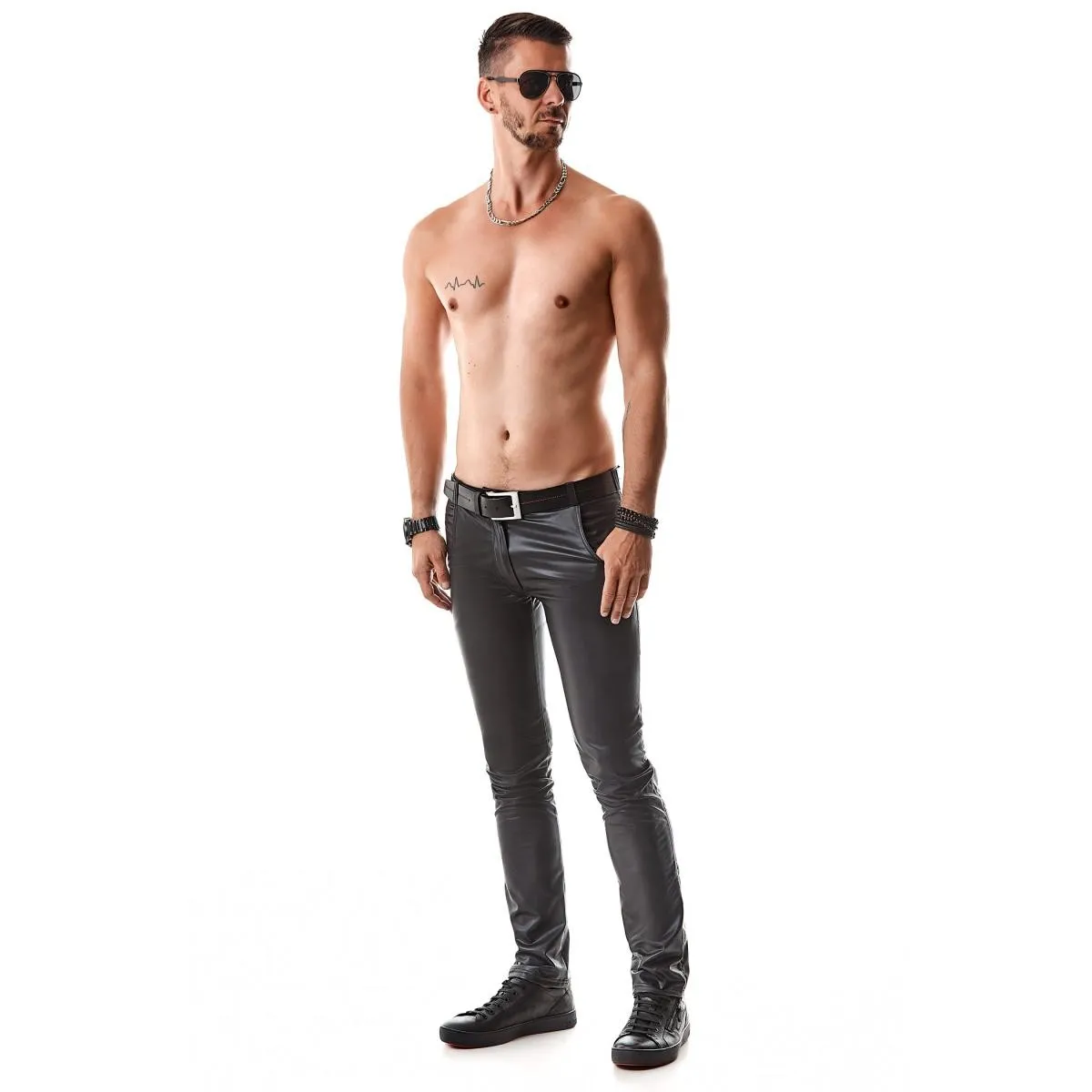 Lange Herren Hose RMVincenzo001 schwarz von Regnes Fetish PLanet | Fesselliebe.de