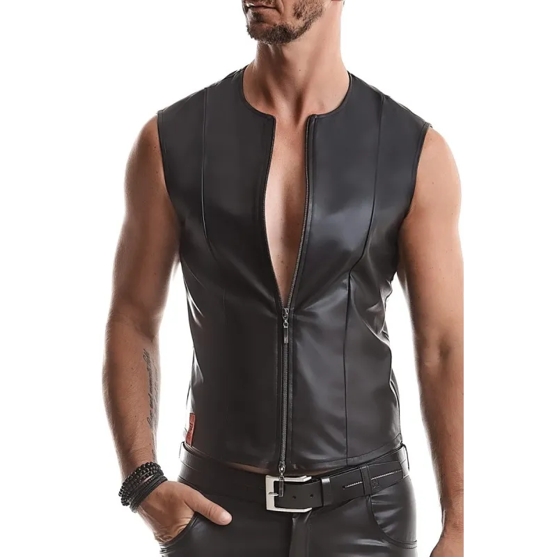 Herren Weste RMOttaviano001 schwarz von Regnes Fetish Planet | Fesselliebe.de