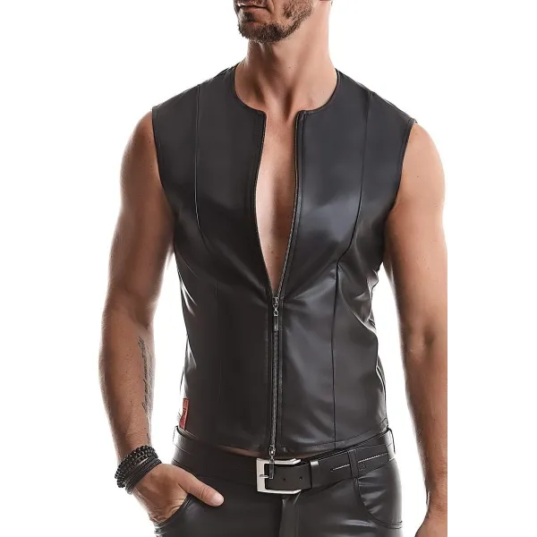Herren Weste RMOttaviano001 schwarz von Regnes Fetish Planet | Fesselliebe.de