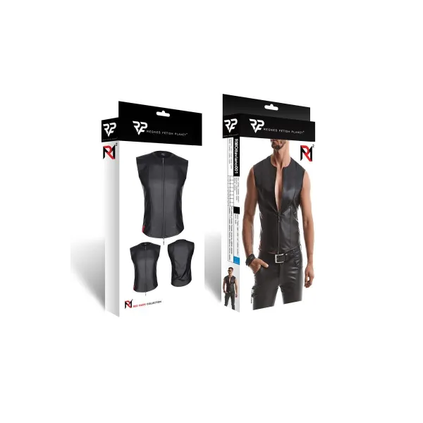 Herren Weste RMOttaviano001 schwarz von Regnes Fetish Planet | Fesselliebe.de