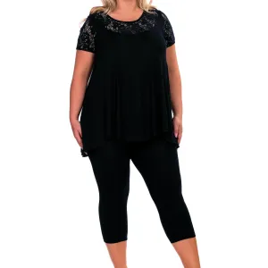 Schwarzer Pyjama H182234 von Hamana