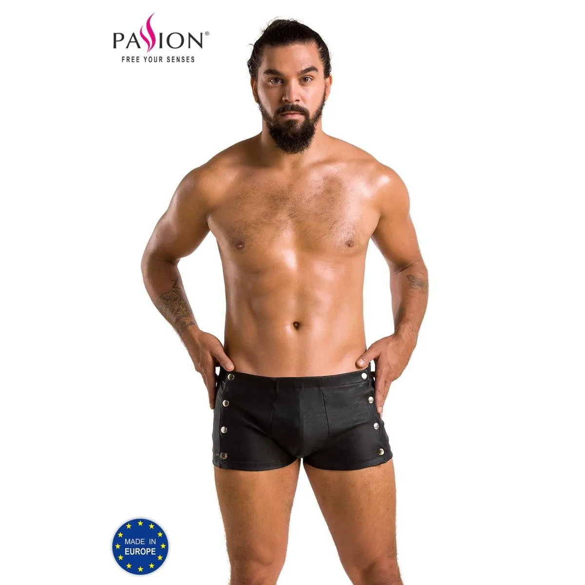 Schwarzer Herren Shorts 048 von Passion | Fesselliebe.de