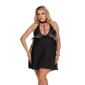 Schwarzes Babydoll AA053625 von Anais Apparel Plus Size