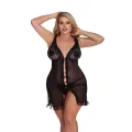 Schwarzes Negligee AA053640 von Anais Apparel Plus Size