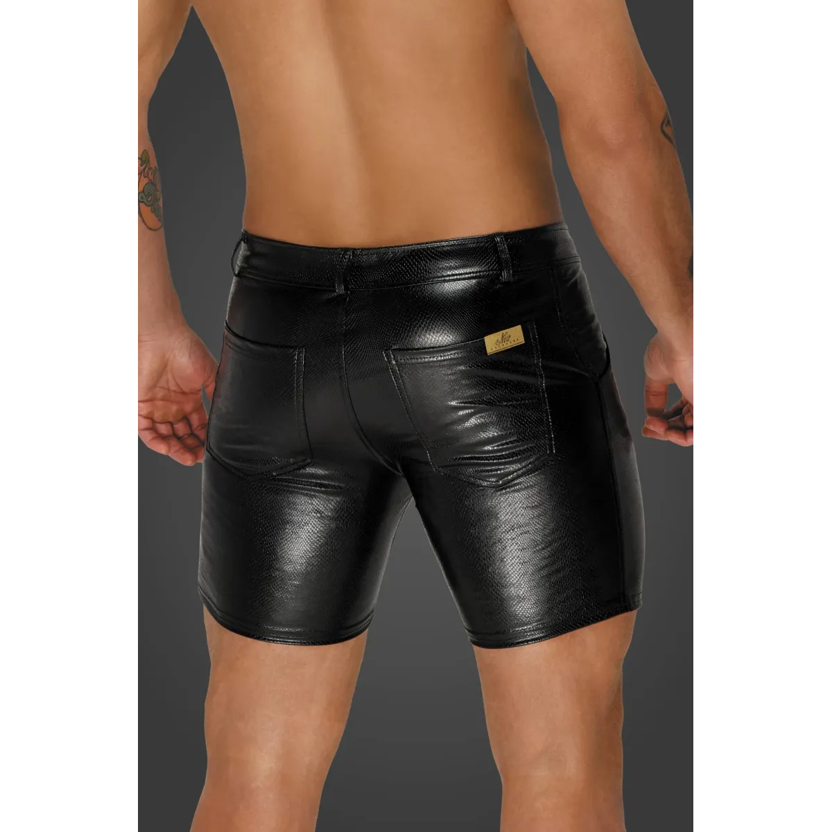 Snake wetlook Shorts H068 von Noir Handmade Alpha Collection | Fesselliebe.de