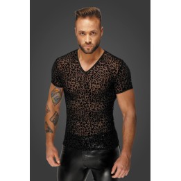 Leopard Flock T-Shirt H071 von Noir Handmade Alpha Collection | Fesselliebe.de