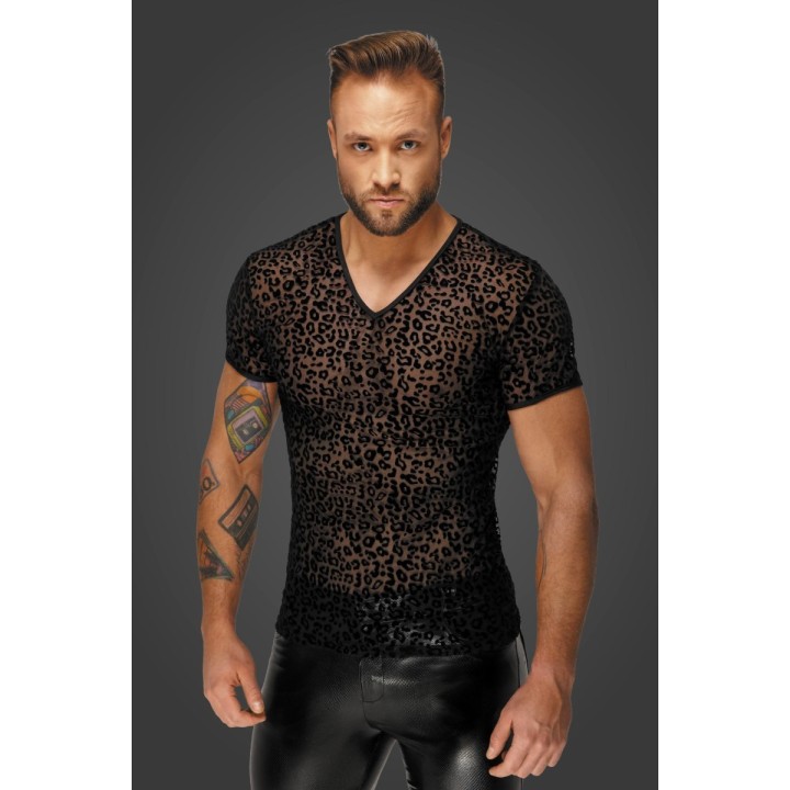 Leopard Flock T-Shirt H071 von Noir Handmade Alpha Collection | Fesselliebe.de
