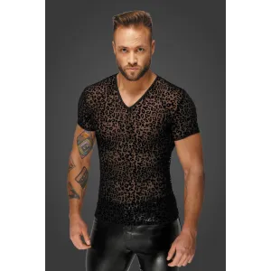 Leopard Flock T-Shirt H071 von Noir Handmade Alpha Collection | Fesselliebe.de