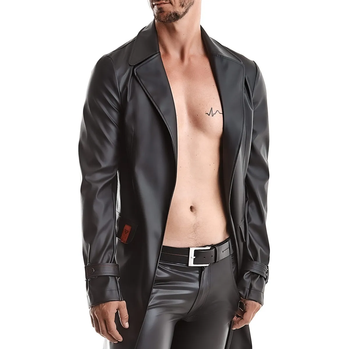 Halblanger Herren Mantel RMMassiomo001 von Regnes Fetish Planet Red Mark 2 | Fesselliebe.de