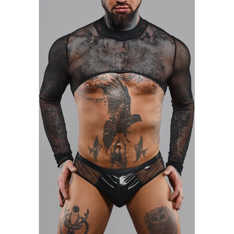 Crop Top REGaspar001 schwarz von RFP Razor’s Edge Kollektion | Fesselliebe.de