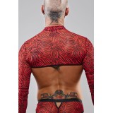 Crop Top RELeonel001 schwarz/rot von RFP Razor’s Edge Kollektion | Fesselliebe.de
