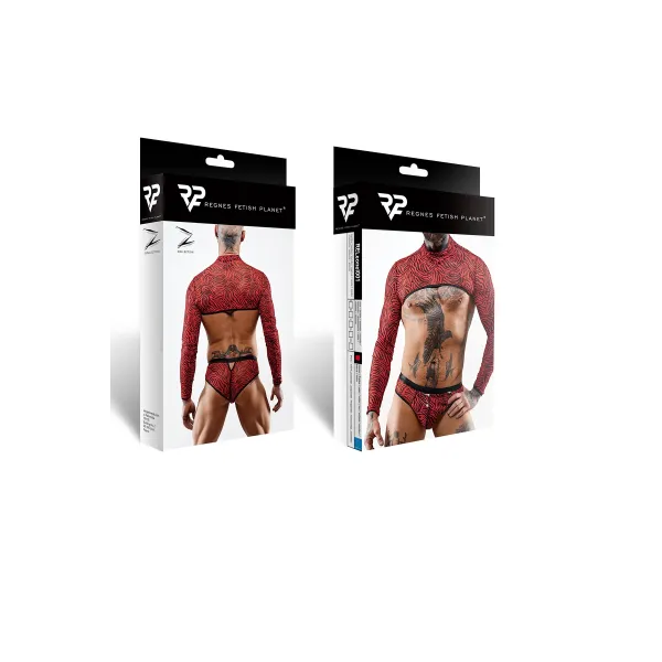 Crop Top RELeonel001 schwarz/rot von RFP Razor’s Edge Kollektion | Fesselliebe.de