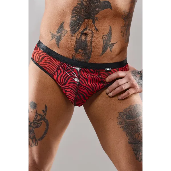 Netz-Slip RESamuel001 schwarz/rot von RFP Razor’s Edge Kollektion | Fesselliebe.de