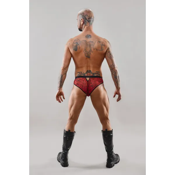 Netz-Slip RESamuel001 schwarz/rot von RFP Razor’s Edge Kollektion | Fesselliebe.de