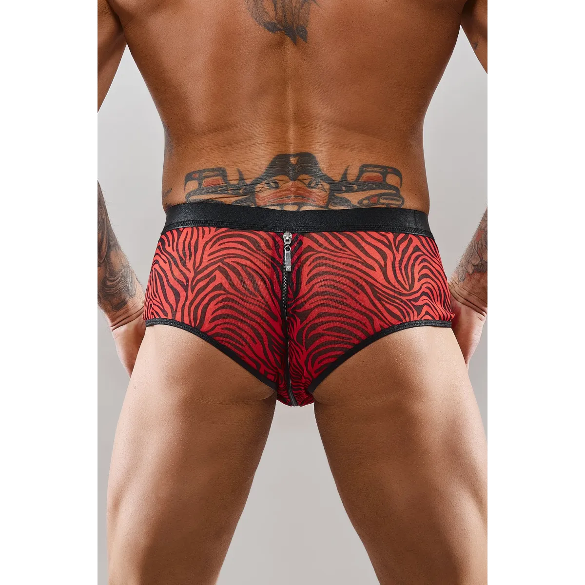 Netz-Slip REFranco001 schwarz/rot von RFP Razor’s Edge Kollektion | Fesselliebe.de