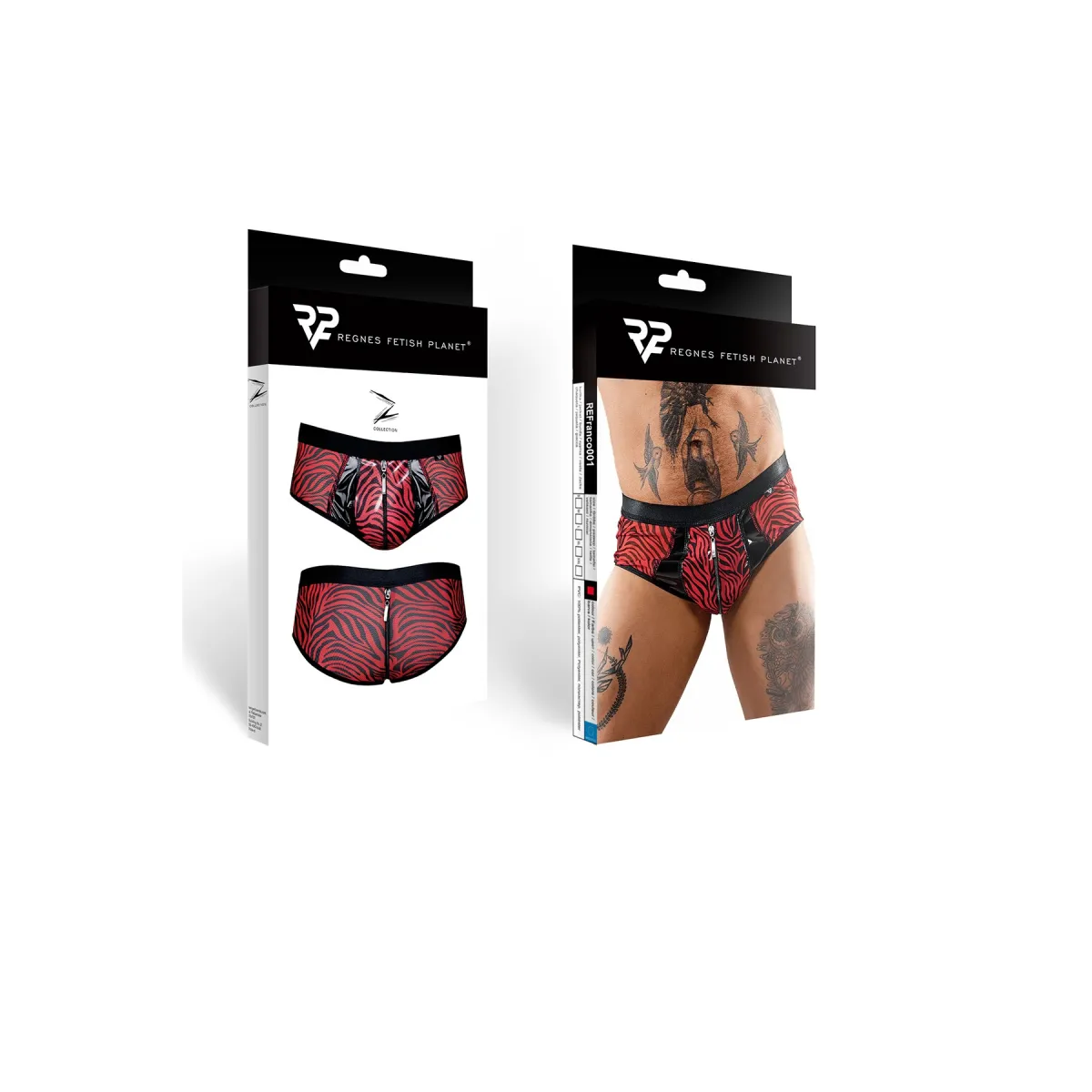 Netz-Slip REFranco001 schwarz/rot von RFP Razor’s Edge Kollektion | Fesselliebe.de