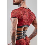 Harness T-Shirt RERodrigo001 schwarz/rot von RFP Razor’s Edge Kollektion | Fesselliebe.de