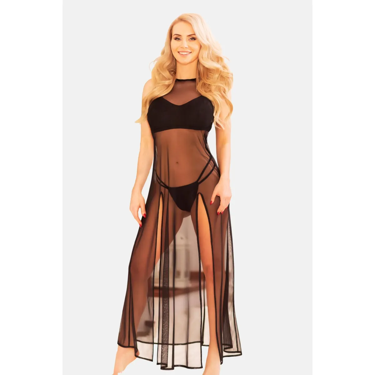 Schwarzes Nachtkleid KA922448 von Kalimo | Fesselliebe.de