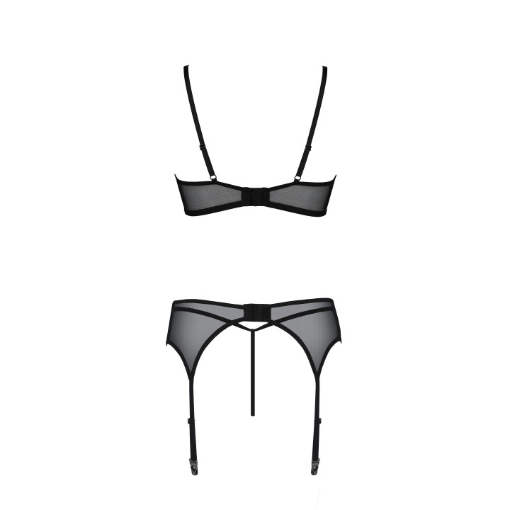 Schwarzes 3-teilges Set PA596621 von Passion | Fesselliebe.de