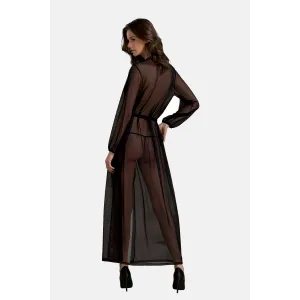 Schwarzes Peignoir PA596660 von Passion